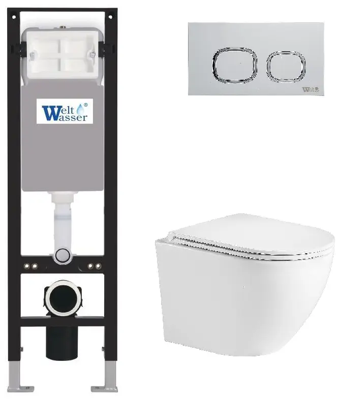 WeltWasser унитаз с инсталляцией AM35020, санфаянс