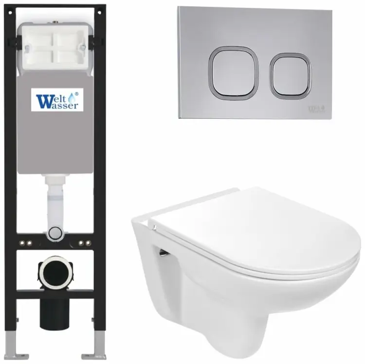 WeltWasser унитаз с инсталляцией AB3502, санфаянс