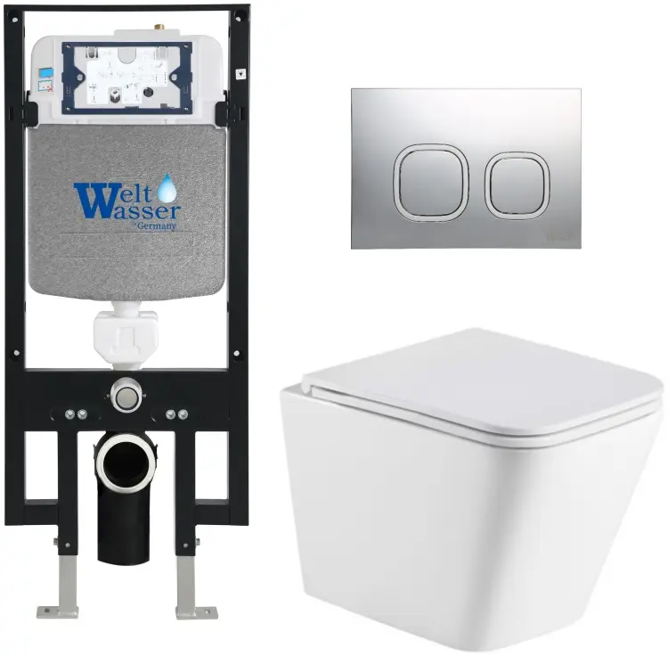 WeltWasser унитаз с инсталляцией AG49730, санфаянс