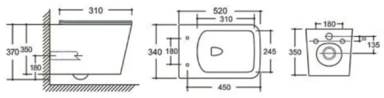 Унитаз Hans 2303HS, санфарфор