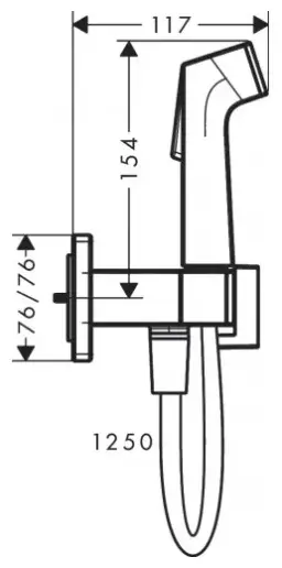 Hansgrohe гигиенический душ 29233700, пластик