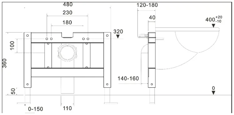 Cerutti SPA рамная инсталляция B001