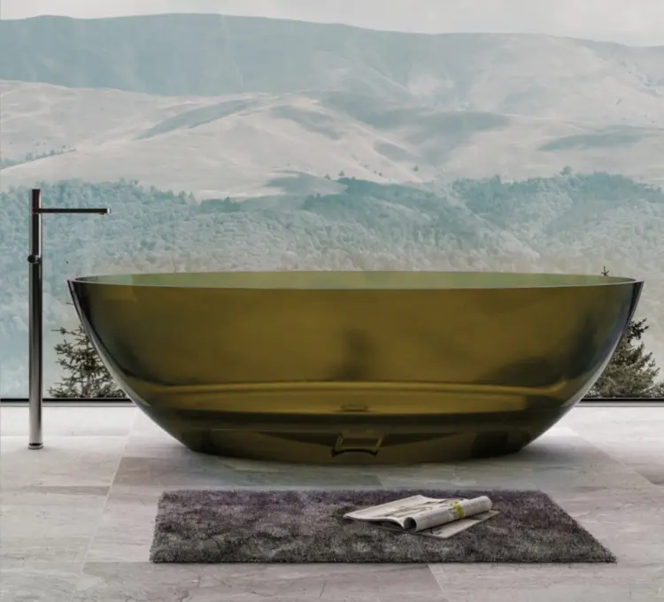 Ванна Abber Kristall AT9702 Vesuvian 180x85 см, стекло купить,NaN