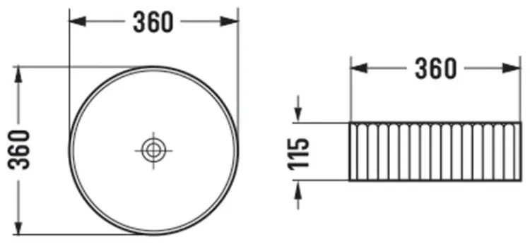 Раковина Vincea VBS-501 накладная круглая 36х36 см, фарфор купить,NaN
