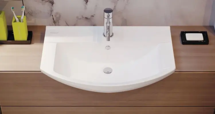 Раковина Sanita Luxe "BEST 65" на пьедестал полукруглая 64.70х42.80 см, санфарфор