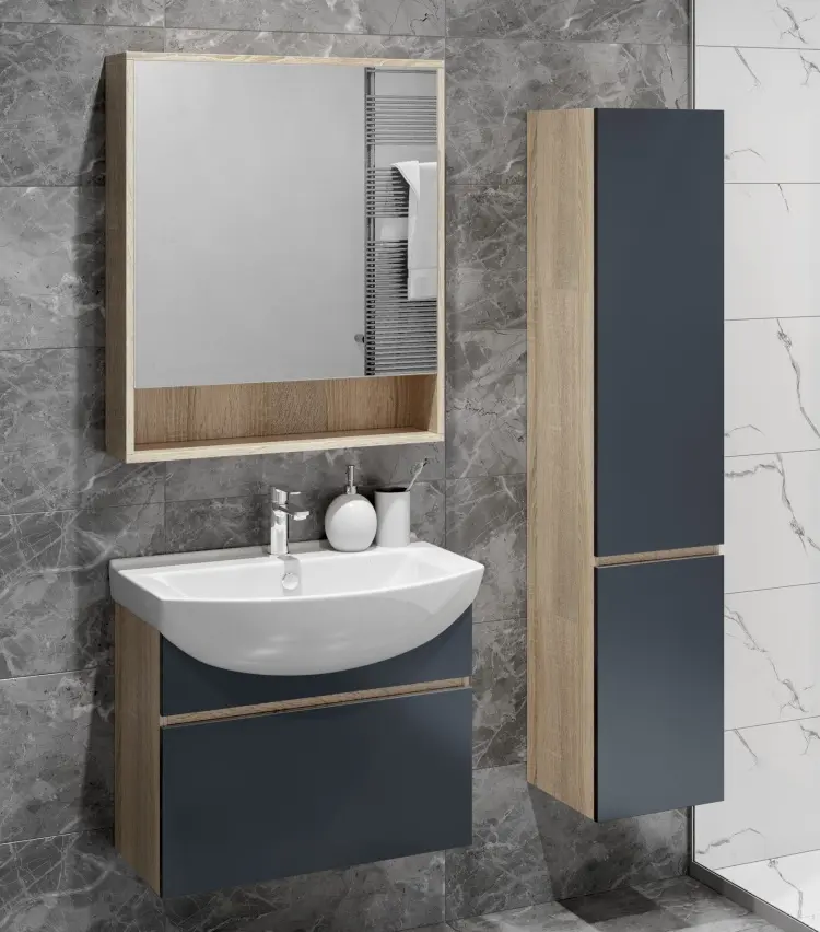 Раковина Sanita Luxe "BEST 65" на пьедестал полукруглая 64.70х42.80 см, санфарфор