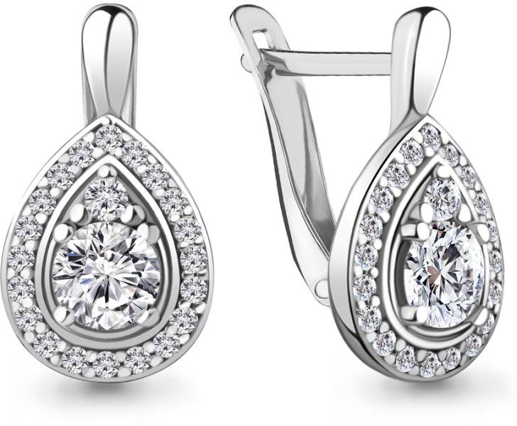 Серьги Aquamarine 48359А 3,8гр купить,NaN