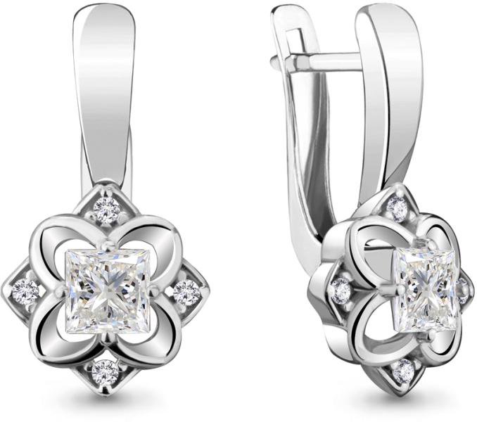 Серьги Aquamarine 48199А 3,2гр купить,NaN