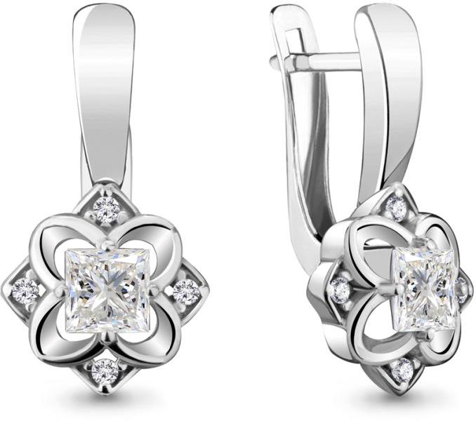 Серьги Aquamarine 48199А 3,2гр купить,NaN