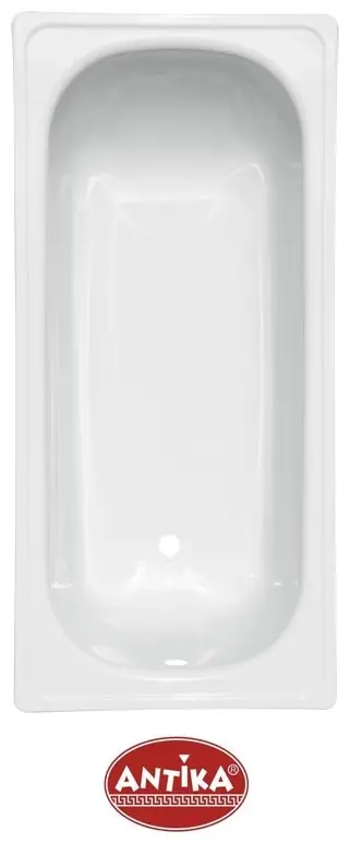 Ванна прямоугольная ANTIKA 1,5 м сталь сифон 150x70 см, сталь