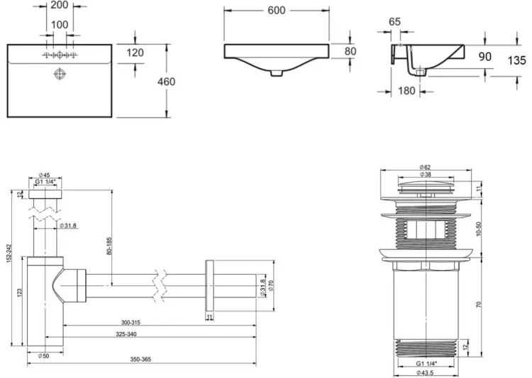 Раковина Lavinia Boho Bathroom Sink 21520546 накладная прямоугольная 60х46 см, санфарфор