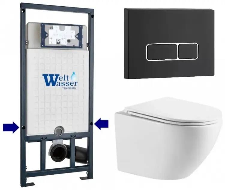 WeltWasser унитаз с инсталляцией MM41091, санфаянс
