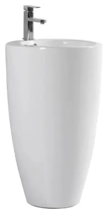 Раковина SSWW WCL3558 напольная овальная 49х49 см, санфарфор купить,NaN
