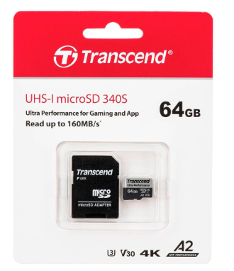 Карта памяти Transcend TS64GUSD340S MicroSD 64GB Class 10 U3  купить,0