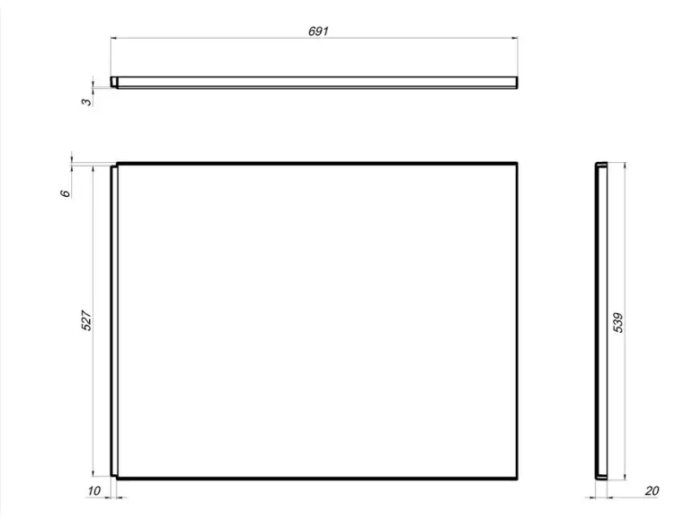 Экран для ванны AM.PM W00A-000-070W-S 70x53.9 см без ножек