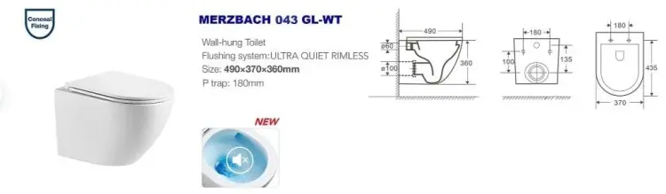 WeltWasser унитаз с инсталляцией AM35018, санфаянс