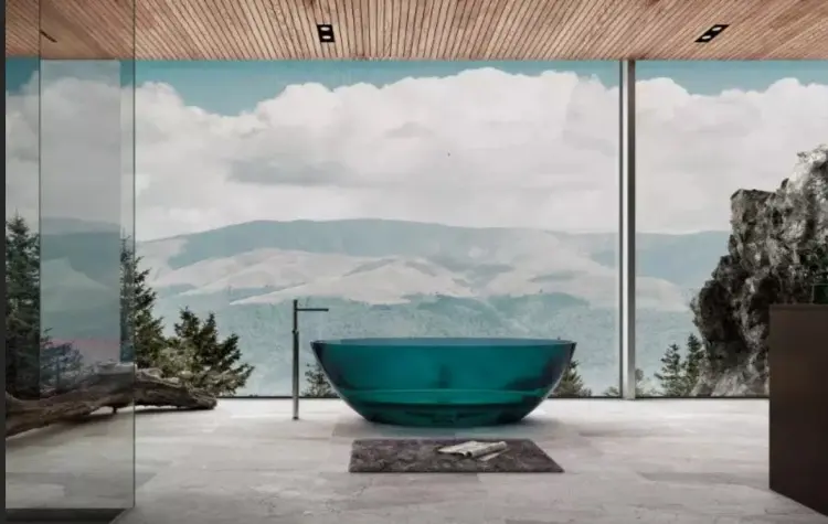 Ванна Abber Kristall AT9702Aquamarin 180x85 см, стекло