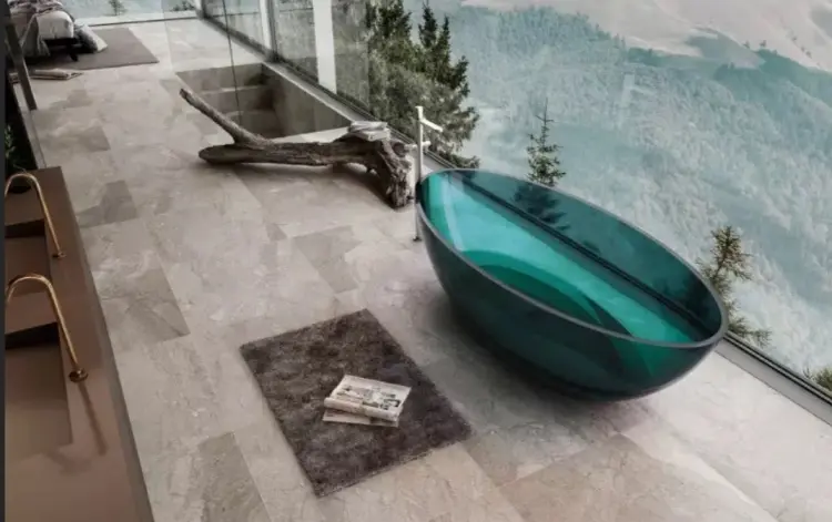 Ванна Abber Kristall AT9702Aquamarin 180x85 см, стекло