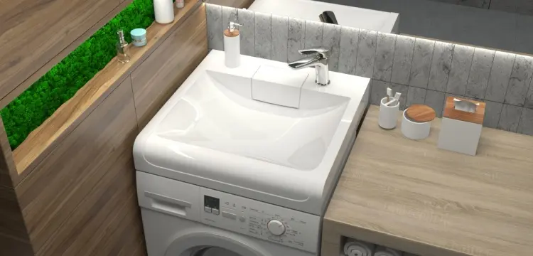 Раковина Marrbaxx Аврора V56D1 над стиральной машиной квадратная 60х60 см, искусственный камень купить,NaN