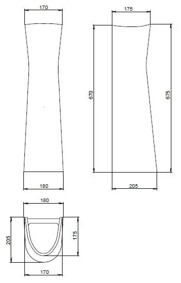 Пьедестал Santeri 3093 67.5x20.5x18 см овальная