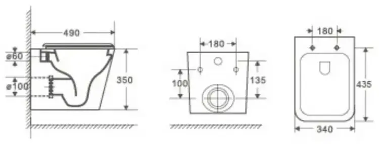 WeltWasser унитаз с инсталляцией AG50646, санфаянс