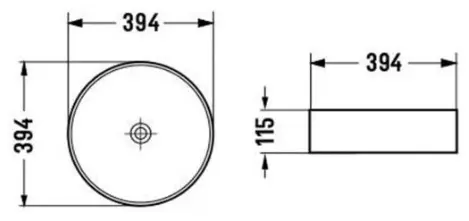 Раковина Vincea VBS-216 накладная круглая 39х39 см, фарфор