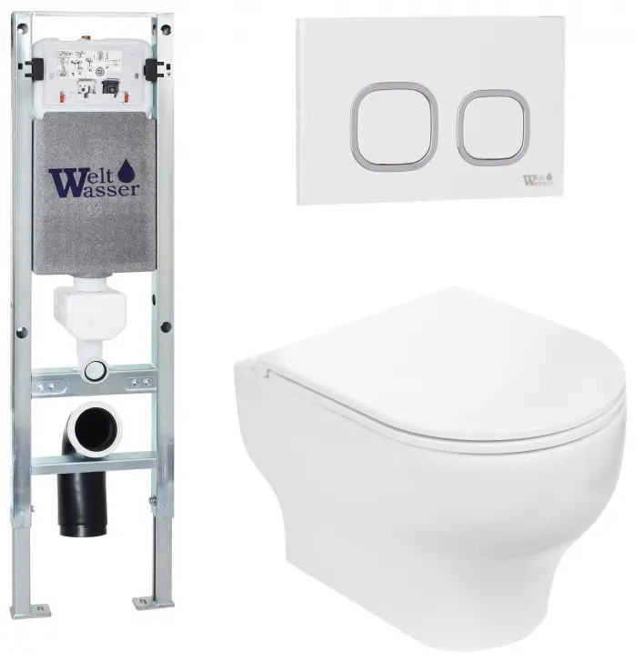 WeltWasser унитаз с инсталляцией AE3504, санфаянс