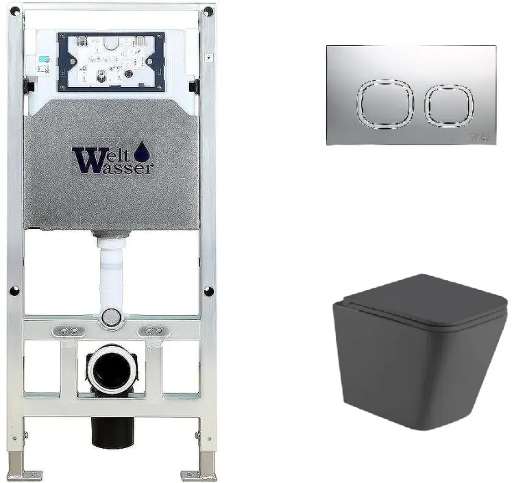 WeltWasser унитаз с инсталляцией AG506ST46, санфаянс
