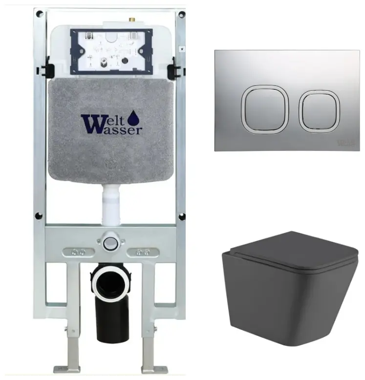 WeltWasser унитаз с инсталляцией AG49747, санфаянс купить,NaN