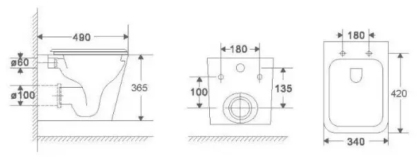 WeltWasser унитаз с инсталляцией AG49747, санфаянс купить,NaN
