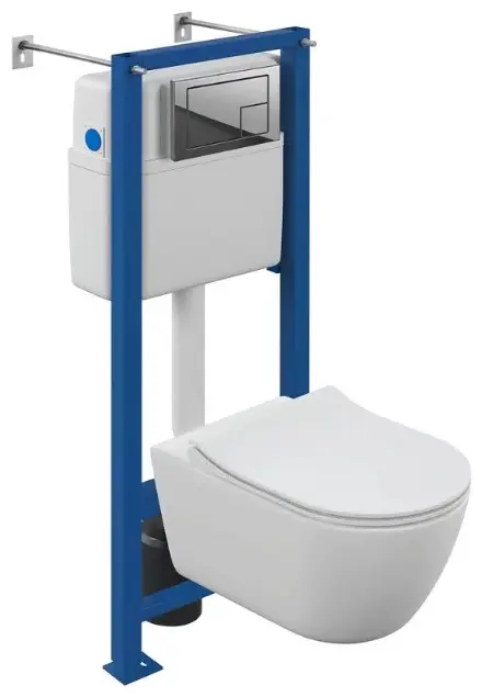 Cersanit унитаз с инсталляцией NATURE OVAL CO slim , санфарфор