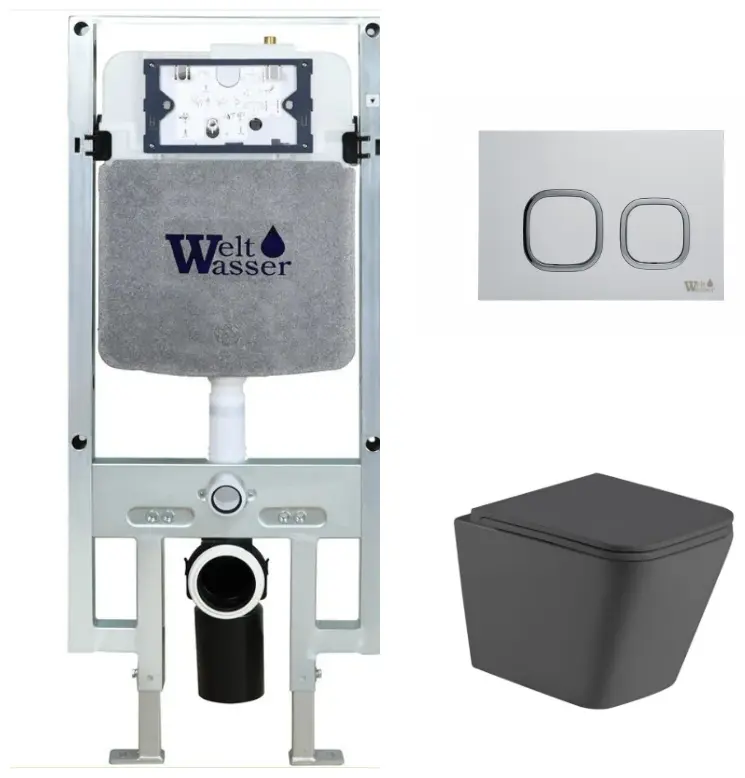 WeltWasser унитаз с инсталляцией AG49748, санфаянс