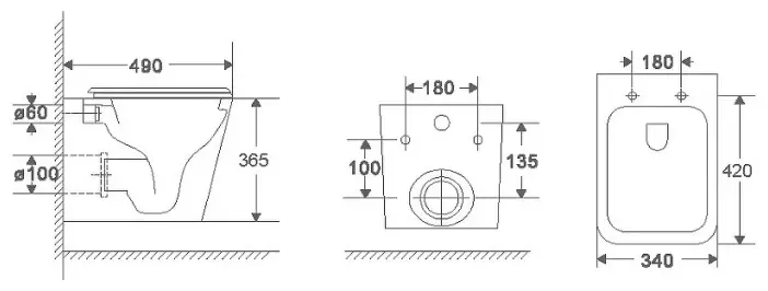 WeltWasser унитаз с инсталляцией AG50632, санфаянс