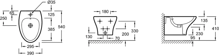 Jacob Delafon биде EMD0002-00, санфарфор