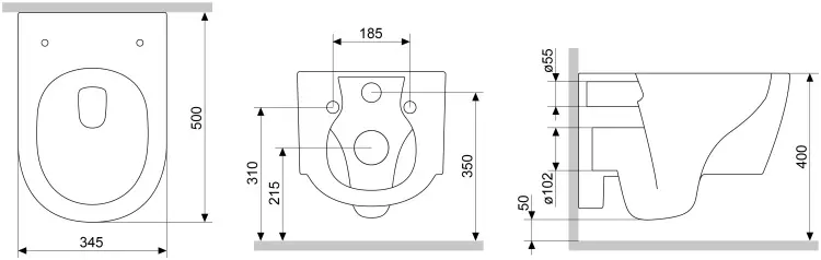 Унитаз damixa DX77C1700SC Jupiter, санфарфор