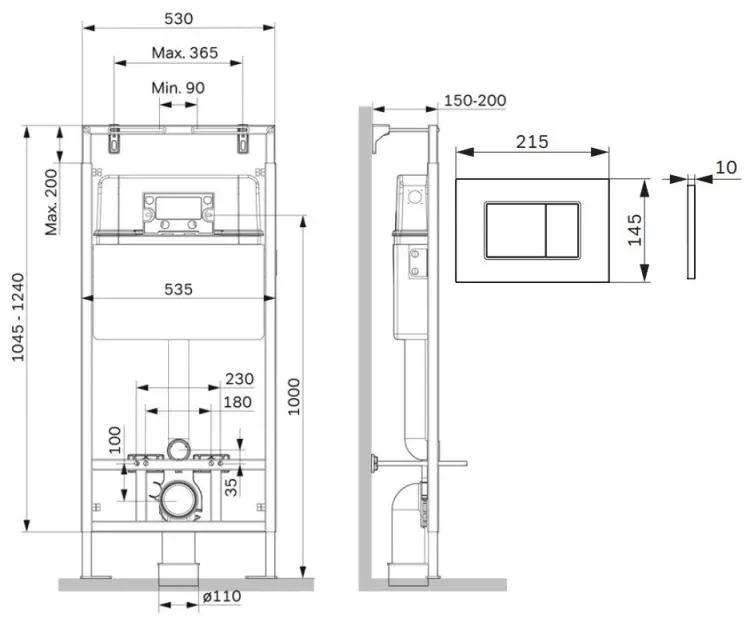 AM.PM рамная инсталляция I012710.0231 MasterFit