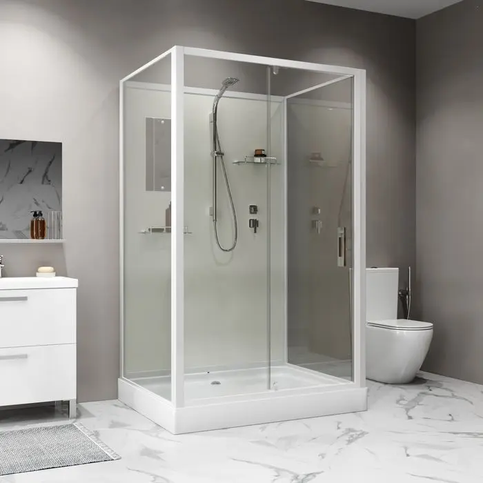 Душевая кабина KABINKA.KZ Standart ST100/80/15Q/BK, 200х80 см, низкий поддон