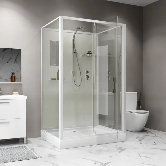 Душевая кабина KABINKA.KZ Standart ST100/80/15Q/BK, 200х80 см, низкий поддон