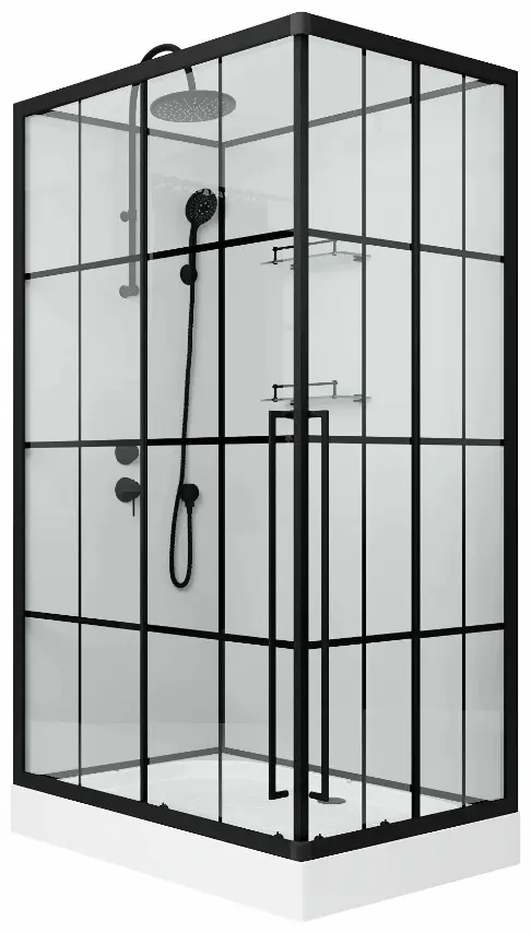 Душевая кабина KABINKA.KZ Standart ST120/80/15QL/KL/BKT , 225х120 см, низкий поддон купить,NaN