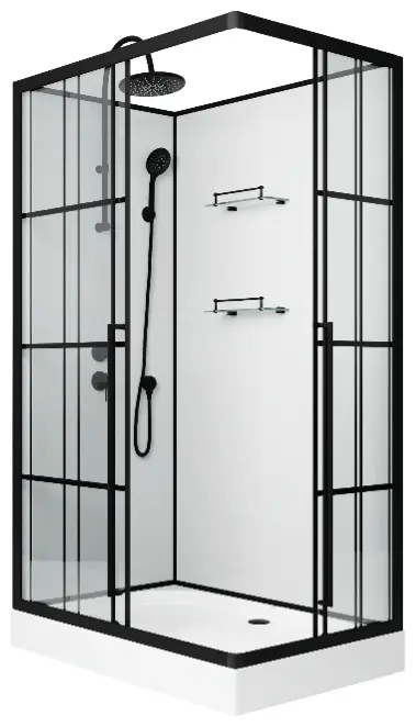 Душевая кабина KABINKA.KZ Standart ST120/80/15QL/KL/BKT , 225х120 см, низкий поддон купить,NaN