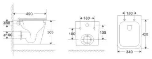 WeltWasser унитаз с инсталляцией AG506ST34, санфаянс купить,NaN