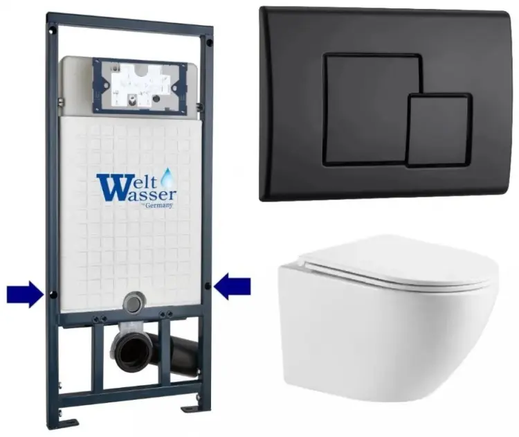 WeltWasser унитаз с инсталляцией MM50791, санфаянс