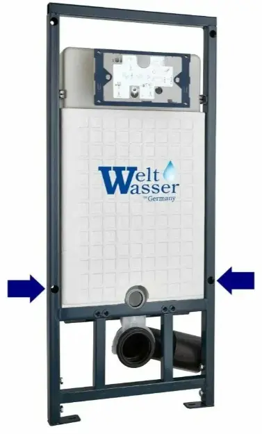 WeltWasser унитаз с инсталляцией MM50791, санфаянс
