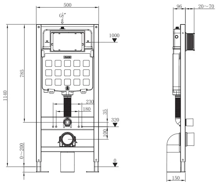 Nuca рамная инсталляция N5108P2702MB