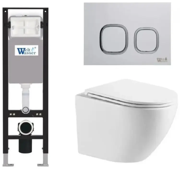 WeltWasser унитаз с инсталляцией AM35036, санфаянс