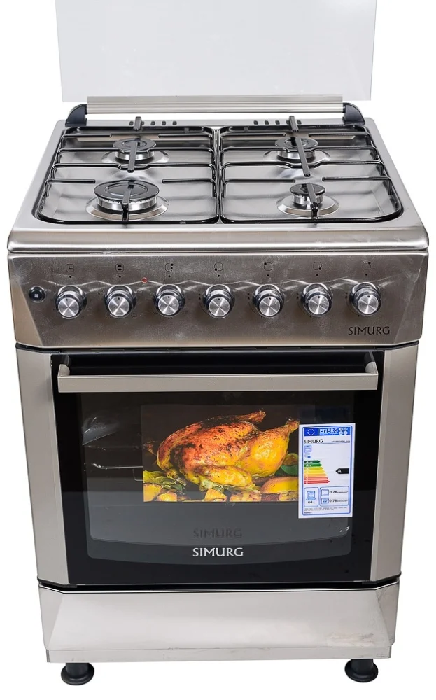 Газовая плита SIMURG FK6406GAZM Luxe Silver