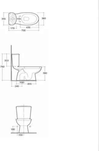 Бачок для унитаза Rak Ceramics санфарфор 6 л, Karla KR10AWHA