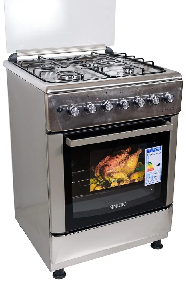 Газовая плита SIMURG FK6406GAZM Luxe Silver - ForteMarket Газовая плита SIMURG FK6406GAZM Luxe Silver купить,0