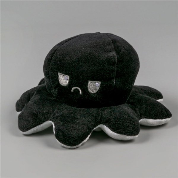 Мягкая игрушка Octopus Осьминог-перевертыш 10см чёрная-белая купить,NaN