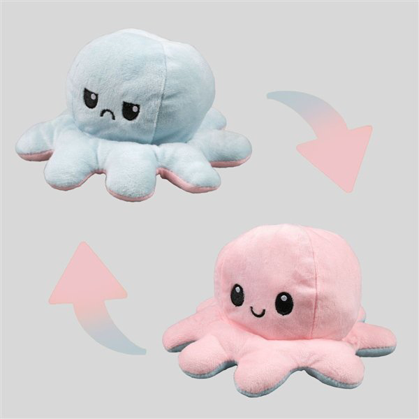 Мягкая игрушка Octopus Осьминог-перевертыш  10см светло-розовая-светло-голубая купить,NaN